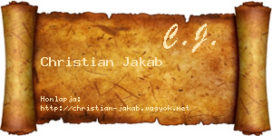 Christian Jakab névjegykártya