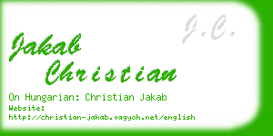 jakab christian business card